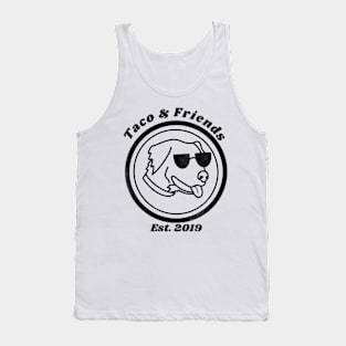 Taco & Friends Trivia Commission Black Line Tank Top